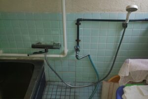 岡山県和気郡和気町へ浴室蛇口の水漏れ修理依頼でお伺いいたしました
