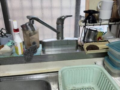 兵庫県川西市鶯が丘に台所蛇口交換でお伺いしました。
